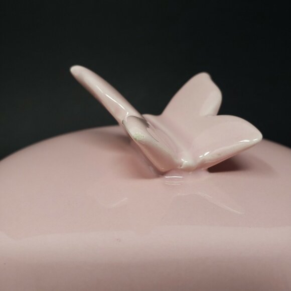 Pink Butterfly Trinket Box Candy Dish Whole Home Kids Sears Nursery Kids Room - Picture 7 of 11